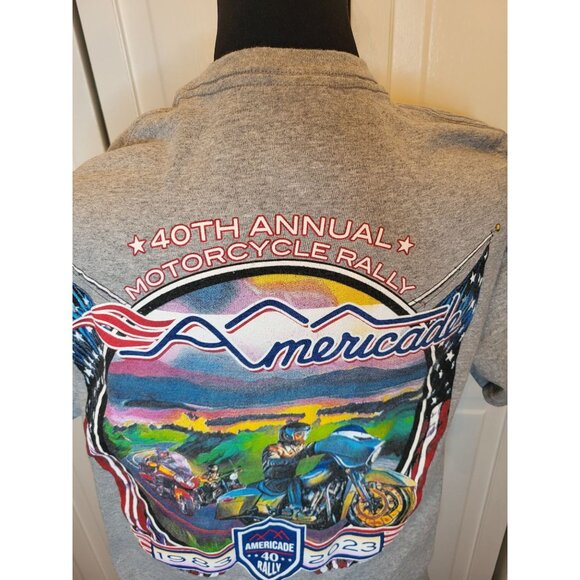 Americade 40th Annual Motorcycle Rally Graphic Tee M Biker Streetwear - Picture 6 of 7